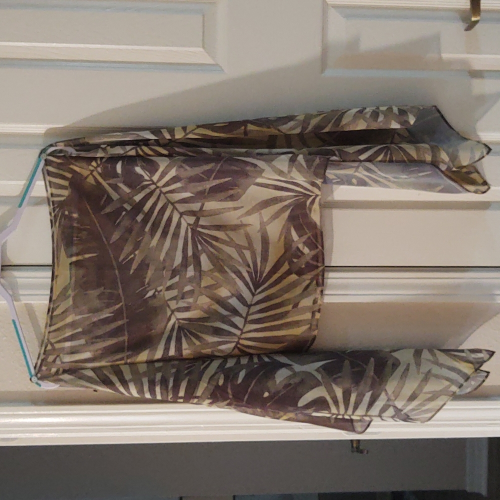 MARLA WYNNE Women's Blouse/Cover Top  Leaf Green Hue's XL